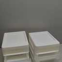 IRIS USA Plastic Stacking Desk Top 3-Drawer Storage Organizer, 2-Pack, for Makep Vanity Nail Polish Bathroom Stationery Art Craft Supplies Kitchen Office Garage and Small Organization, Small, White