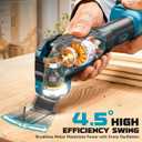 Cordless Oscillating Tool Compatible with Makita 18V Battery(Not Include Battery), 21,000 OPM Brushless 18V Oscillating Multi-tool with 6 Speed, LED Light, DIYtoolifz 4.5 Oscillating Tool for Cutting