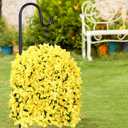 Siyaluens Artificial Flowers for Outdoors - 8 Pcs UV Resistant Realistic Faux Silk Bougainvillea Flowers, Fake Hanging Plants for Porch Patio Balcony Decoration (Yellow)