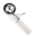 New Star Foodservice 34745 Commercial-Grade Thumb Press Food Disher/ Ice Cream Scoop, 18/ 8 Stainless Steel, 4.67 oz, Size 6, White