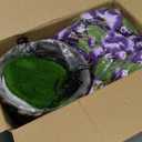 Artificial Fake Hanging Hibiscus Flowers Plants Baskets for Outdoor Decoration, Faux Silk Hibiscus Long Vines in Planter UV Resistant Realistic Flowers for Outside Porch Patio Home Decor, Darkpurple