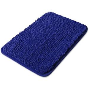 Yeaban Small Bathroom Rugs 12"x18" – Thick Chenille Bath Mats | Absorbent and Washable Bath Rug Non-Slip, Plush and Soft Rugs for Bathroom, Shower(Royal Blue)