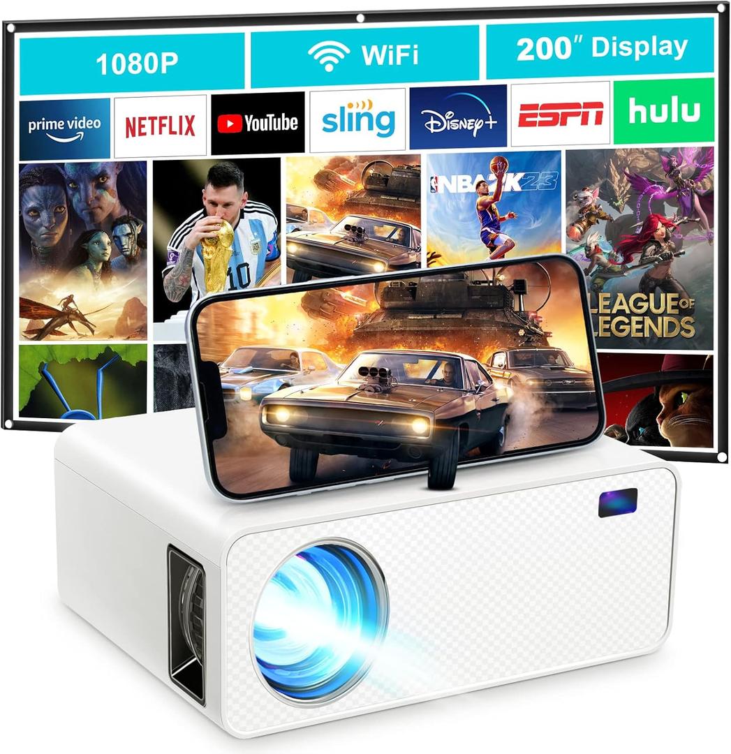 ZDK Native 1080P 18000 Lumen Projector with Wifi and Bluetooth