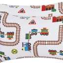2-Pack Toddler Travel Pillowcases -100% Soft Microfiber, Breathable and Hypoallergenic - 14" by 20" Kids Pillowcases fits Pillows 14x19, 13x18 or 12x16, Choo Choo Train