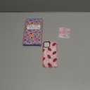 for iPhone 12 Case for Women Girls - Compatible with Magsafe Cute Design Magnetic Ring Holder Stand Strawberry Flower Fashion Pattern TPU Phone Covers for iPhone 12 Phone Case