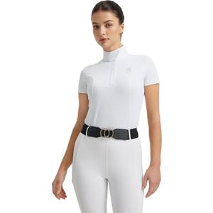 FitsT4 Sports Womens Short Sleeve Equestrian Show Shirts UPF50 Horse Riding Performance Shirt Rider Top M