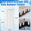 Timtin Dock Bumper Fender Boat Dock Bumpers for Corner Edge Side Marine Fender Guard Vertical Protection Soft UV-Resistant Marine Grade Vinyl Stainless Steel Mounting Hardware 8"x16", Pack of 8 