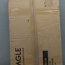 VASAGLE Narrow Storage Cabinet, Slim Floor Cabinet with Sliding Doors, Toilet Paper Holder and Brush Compartment, for Bathroom and Living Room, 7.9 x 23.6 x 31.5 Inches, Cloud White UBBC752W01