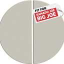 Half-Moon Ceramic Heat Deflector Plates for Kamado Joe Big Joe I, II, III - 19.8 Inch Pizza Stone - Kamado Joe Accessories and Replacement Parts by Smoker Chef - 2 Pack