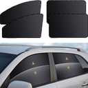 ZATOOTO Car Window Shades - 4 Pack Car Window Covers Premium UV Blocking, Side Window Curtains Full Blackout for Privacy, Breastfeeding, Napping, Camping, and Travel, Universal Fit for Most Vehicles