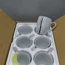 VEWEET Ceramic Coffee Mugs Set of 6, 11 OZ Coffee Cups Set with Handle, White Mugs Set Porcelain Cup Set for Kitchen, Microwave Dishwasher Safe, Series Fiona