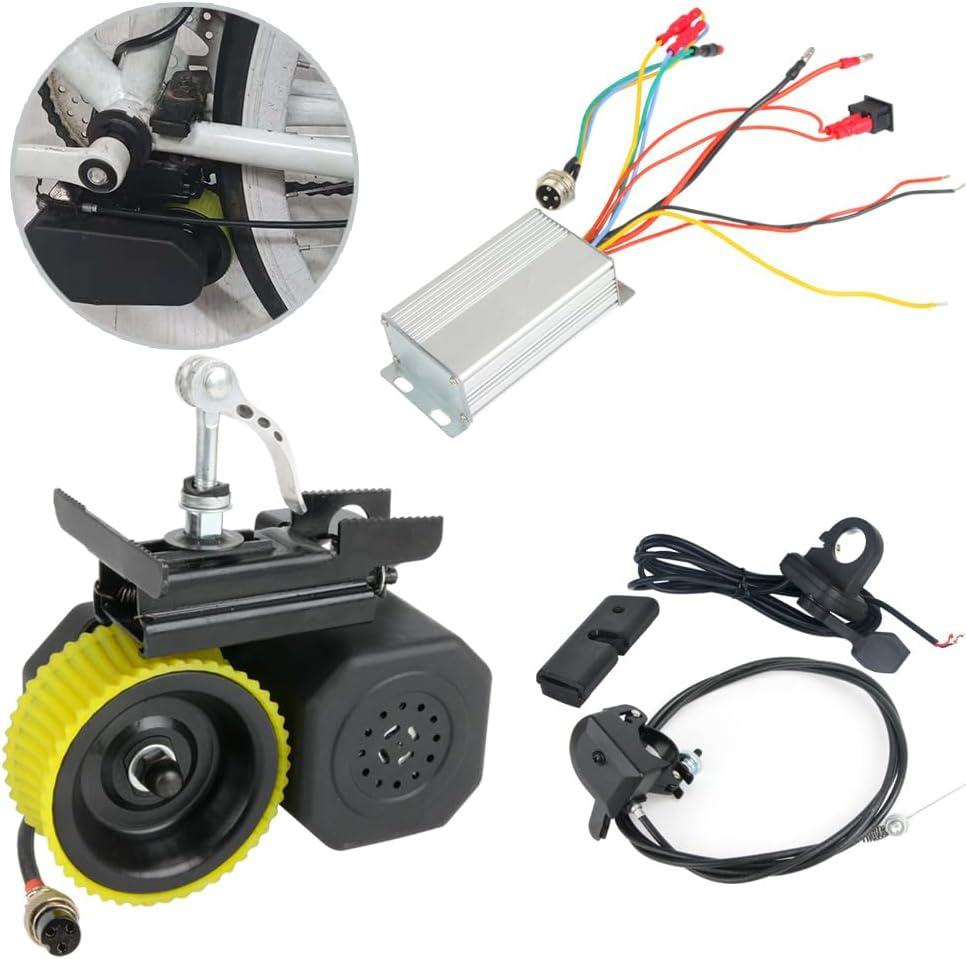 BAIZIFU DIY Electric Bike Conversion kit 250W Brushless Motor and Controller,Electric Bike Booster kit Waterproof Ebike Conversion Kit Friction Drive Bicycle Kit (36V-48V For (16-26 inch bicycle))