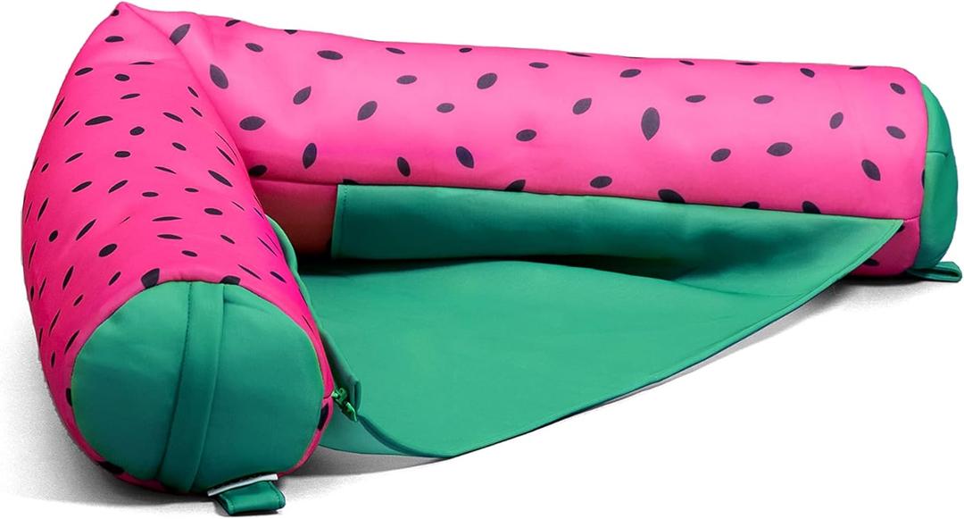 Big Joe Noodle Sling, No Inflation Needed, Pool Float with Armrests, Quick Draining Fabric, Cup Holder (Summer Melon)