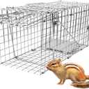 SZHLUX 17" Heavy Duty Live Squirrel Trap, Folding Small Animal Cage Traps, Humane Cat Trap for Stray Cats, Rabbits, Raccoons, Skunks, Possums and More Rodents, Catch and Release.