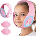 NEWGO Tonsillectomy Ice Pack for Kids, Wisdom Teeth Ice Pack Head Wrap for Kids Tonsil Recovery, Cavities, Tooth Extraction Pain Relief, Head Circumference of 20.8-25.6 Inches - Pink