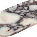 Real Marble Tray for Bathroom, Oval Marble Vanity Tray for Perfume Jewelry Towel, Canisters Tray for Countertop, Natural Stone Organizer (Calacatta Viola 11.8″ x 5.9″)