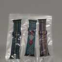 DaQin 3 Pack Stretchy Solo Loop Compatible with Apple Watch Bands for Women 49mm 46mm 45mm 44mm 42mm, Nylon Braided Elastic Strap for iWatch Band Series 11 10 9 8 7 6 5 4 3 SE Ultra 3 Ultra 2 Ultra (Boho Green/Green Arrow/Colorful)