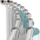 Zenna Home Double Curved Shower Curtain Rod, No Drill, 50-72 Inch Adjustable Tension Curved Shower Rod for Bathroom, Rustproof Double Rod, Non-Slip, Adds Room in Shower, Satin Nickel