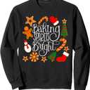 Baking Spirits Bright Gingerbread Christmas Cookies (Dark) Sweatshirt