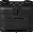 Flame King Dual 20LB LP Propane Tank Light Plastic Heavy Duty Cover for RV, Travel Trailer, Camper - Black