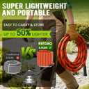 Garden Hose 50 ft, Water Hose Heavy Duty, Flexible Lightweight Non-Expanding Hose with 10 Function Sprayer, Leak-Proof, Burst-Resistant, High-Pressure, Anti-Kink, Garden Gifts for Men Women