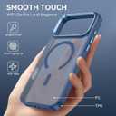 BENTOBEN Magnetic for iPhone 17 Pro Max Case 2025, [Compatible with MagSafe] Translucent Matte Slim Shockproof Anti-Slip Anti-Yellow Women Men Protective Phone Case for iPhone 17 Pro Max 6.9",Blue