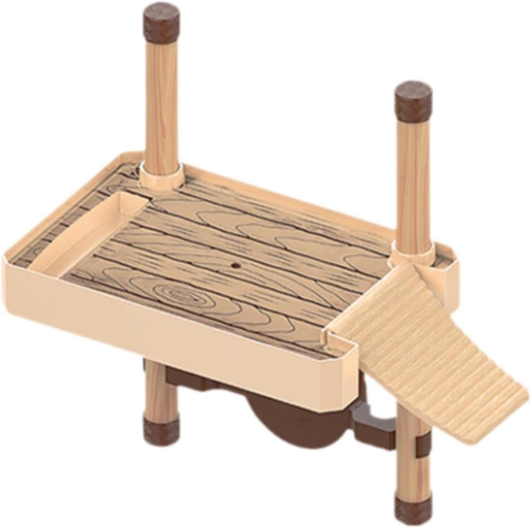 Float Turtle Pier Reptile Island for Aquariums Tank Functional Decorative Aquarium Tortoise Dock for Sun Bathing, L