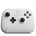 8Bitdo Ultimate Bluetooth Controller with Charging Dock and Travel Case, Wireless Gamepad with Hall Sensor Joystick, Compatible with Switch, Steam Deck and Window 10 (White)