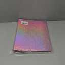 3-Ring Binder 1-inch with Clipboard, Holographic Pink Glitter Design, Including 5 Divider Pages, File Bag and Spine Label - Perfect for Schools, Offices and Organizations