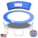 KENSONE Trampoline Replacement Safety Pad, 12ft Trampoline Spring Cover with Foam Padding, No Holes for Poles, Round, Blue, 12 Feet