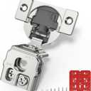 Chibery 50 Pack 1-1/4 Overlay 4D Soft Close Cabinet Hinges, Concealed Face Frame, Adjustable Closing Speed, 105 Opening Smooth Slow, Hidden Self Closing for Kitchen Corner, Cupboard (with Template)