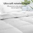 Down Comforter Twin Size, Luxury All Season Duvet Insert, Fluffy Breathable Soft, Hotel Quality White Comforter Twin 68x90in, White-winter
