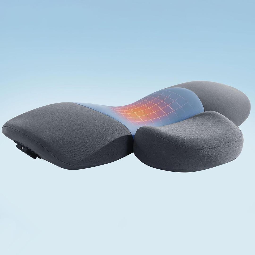 Neck Massager Pillow, 3-in-1 Neck Massager, Traction Massage with Heat, Neck Pillow for Shoulder Pain, Deep Tissue Pain Relief,Rechargeable