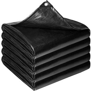 Reinforced PE Pond Liner 25 x 30 FT, 28 Mil Sun Resistant Preformed Pond Liner, Hemmed Edge with Buttonholes Liner for Outdoor Large Ponds, Fish/KOI/Duck Pond, Garden Waterfall, Waterscape, Black