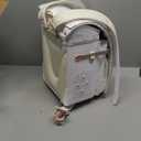 IwaiLoft Ransel Randoseru Backpack with Automatic Satchel for Girls, Japanese School Bag Embroidery PU Bookbag for Women (Morocco White)