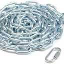 KingChain 2/0 x 15 ft. Zinc-Plated Straight Link Coil Chain 520 lb. Safe Working Load, General Purpose Chain