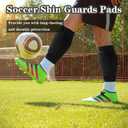 Soccer Shin Guards Pads for Youth Adult, Shin Defender Shin Guards Kids, Calf Compression Sleeve with Honeycomb Pads, Protective Soccer Shin Pads Gear for Boys, Girls
