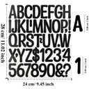 8 Sheets 2 Inch Letter Number Stickers, 376 Pieces Self Adhesive Vinyl Capital Alphabet Punctuation Stickers for Scrapbook, Mailbox, Crafts and DIY, Green