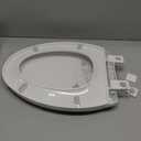 Elongated Toilet Seat, 18.5 Soft/Slow Close Oval (Oblong) Toilet Seat for Elongated Toilets, No-Slam Quiet-Close Lid, Easy-to-Install & Clean, Durable Never-Loosen White Plastic Seat