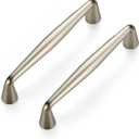 Ravinte 10 Pack 3-3/4 Inch Brushed Nickel Kitchen Cabinet Handles Solid Zinc Alloy Cabinet Pulls Cupboard Hardware Drawer Handles