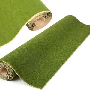 Nuanchu Artificial Model Train Grass Mat Roll, 39 x 98 Inch, Green