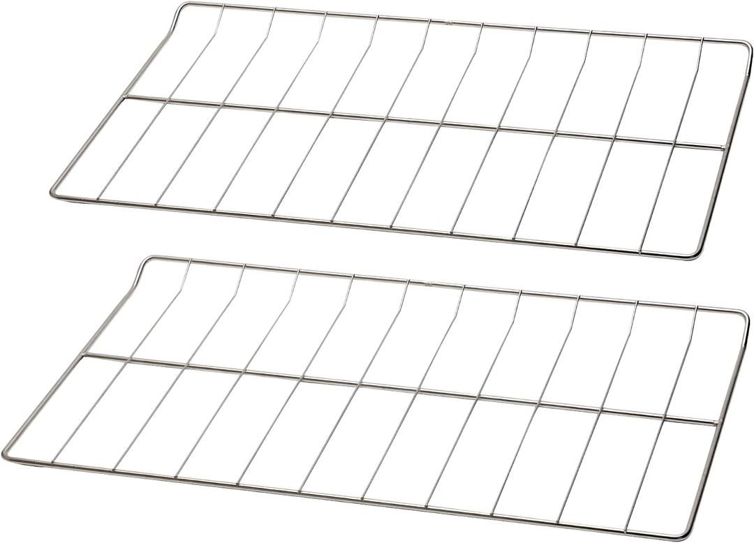 2 Pcs WPW10550642 Oven Rack, 25 x 15 Inch 304 Stainless Steel, Compatible with Whirlpool Oven Rack WFG320M0MS, WFG505M0BS3, Amana Series AGR3130BAW, AGR4230BAB2 Replacement Parts