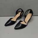 mysoft Women's Pumps Shoes Pointed Toe Kitten Low Heels Stiletto Ankle Strap Closed Toe Wedding Party Dress Sandals, Size: 8 1/2