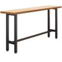 Modern Bar Table Solid Wood Bar Height Table Window Table for Living Room, Foyer, Small Space, Without Chairs 94.5" L x 15.7" W x 41.3" H