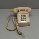 Classic Retro Landline Phone Mechanical Ringtone,2500 Desk Telephone for Hearing Impaired, Old Fashion Cord Telephone,Vintage Analog Phone for Home,School, Plug and Play, Beige