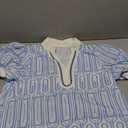 Women Boho Short Sleeve Shirt Ruffle Sleeve V Neck Blouse Top Cute Floral Printed Loose Peplum Babydoll Tops Size Medium