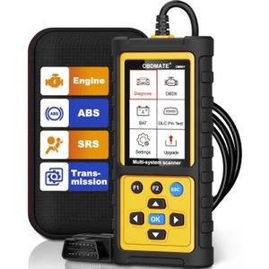 OBD2 Scanner with ABS SRS Transmission, Reset Fault Lights | Check Engine Code Reader with Full OBDII Functions | DLC Pin Test | Battery Voltage Check, Car Diagnostic Tool