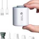 FLEXTAILGEAR Tiny Portable Ultra-Mini Air Pump with 1300mAh Battery USB Rechargeable to Inflate Deflate for Pool Floats Air Bed Mattress Swimming Ring Vacuum Storage Bags (Grey) (Gray)