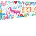 Splish Splash Summer Birthday Decorations Splish Splash Happy Birthday Pool Party Banner Extra Large Size Banner for Summer Pool Party Supplies 118 x 20 Inch