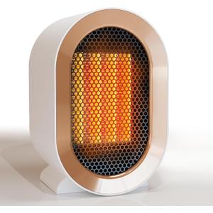 Indoor Electric Portable Space Heater, 1200W Personal Desk Heater, Fast Quiet Heating Ceramic for Large Room,Bedroom and Office Use (White)